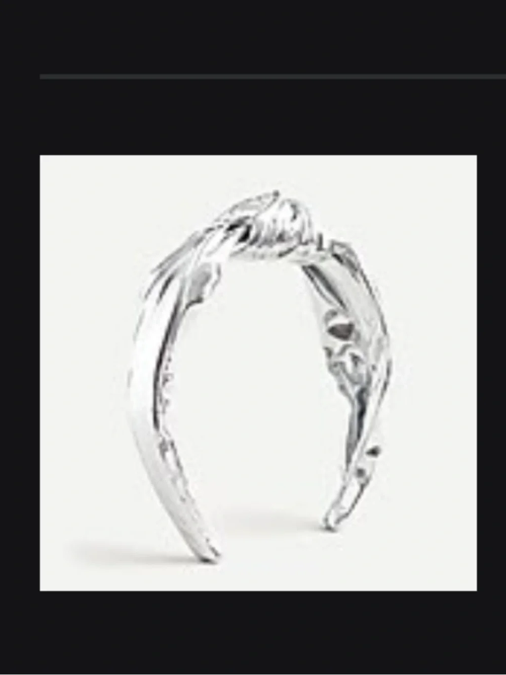 Crewcuts silver metallic knot headband
